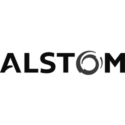 Alstom black and white logo