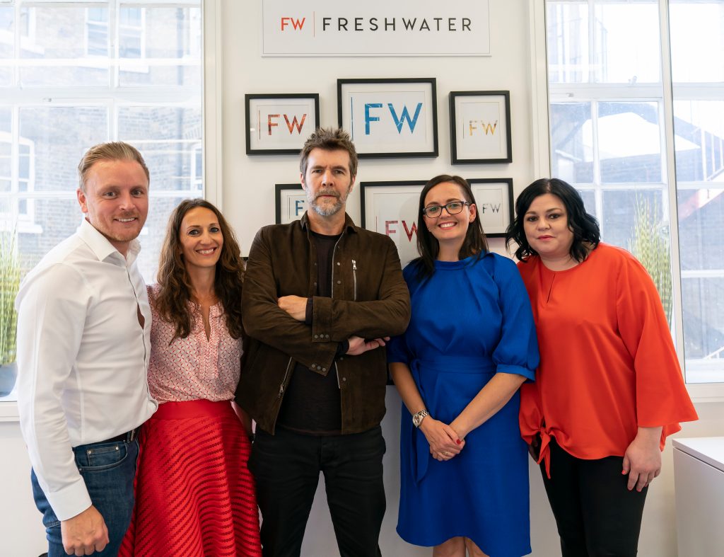 Freshwater team with Rhod Gilbert for HIMfertility