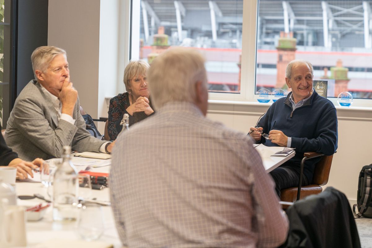 John Underwood at a media training meeting.